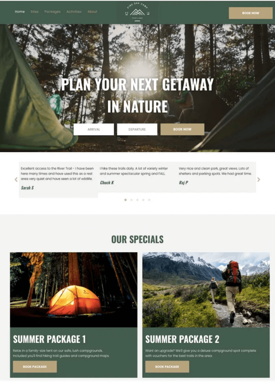 hotel website template