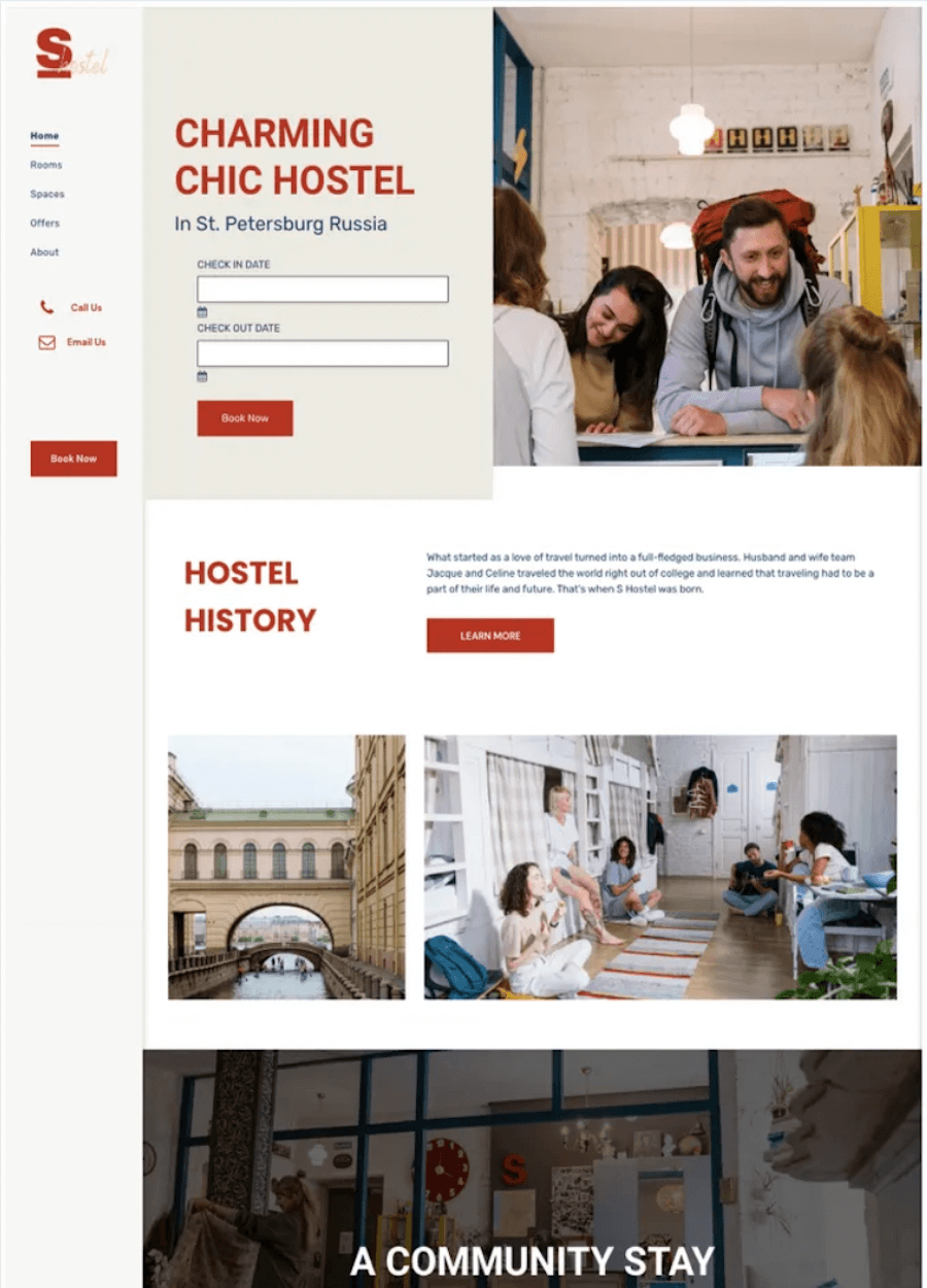 hotel website template