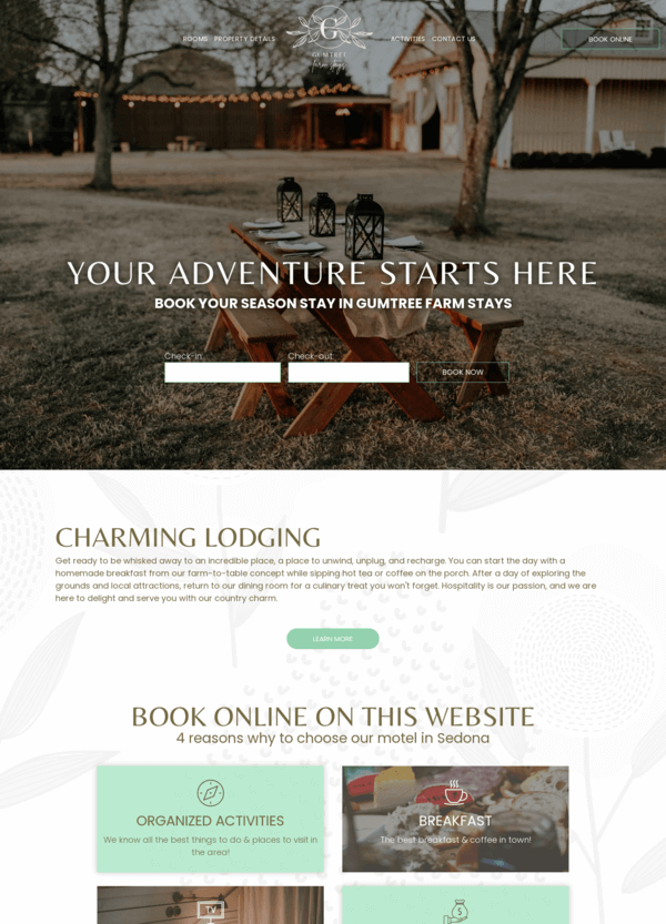 hotel website design