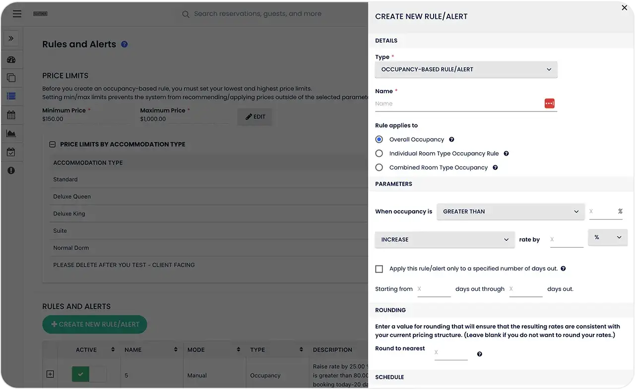 hotel rate shopper rules and alerts